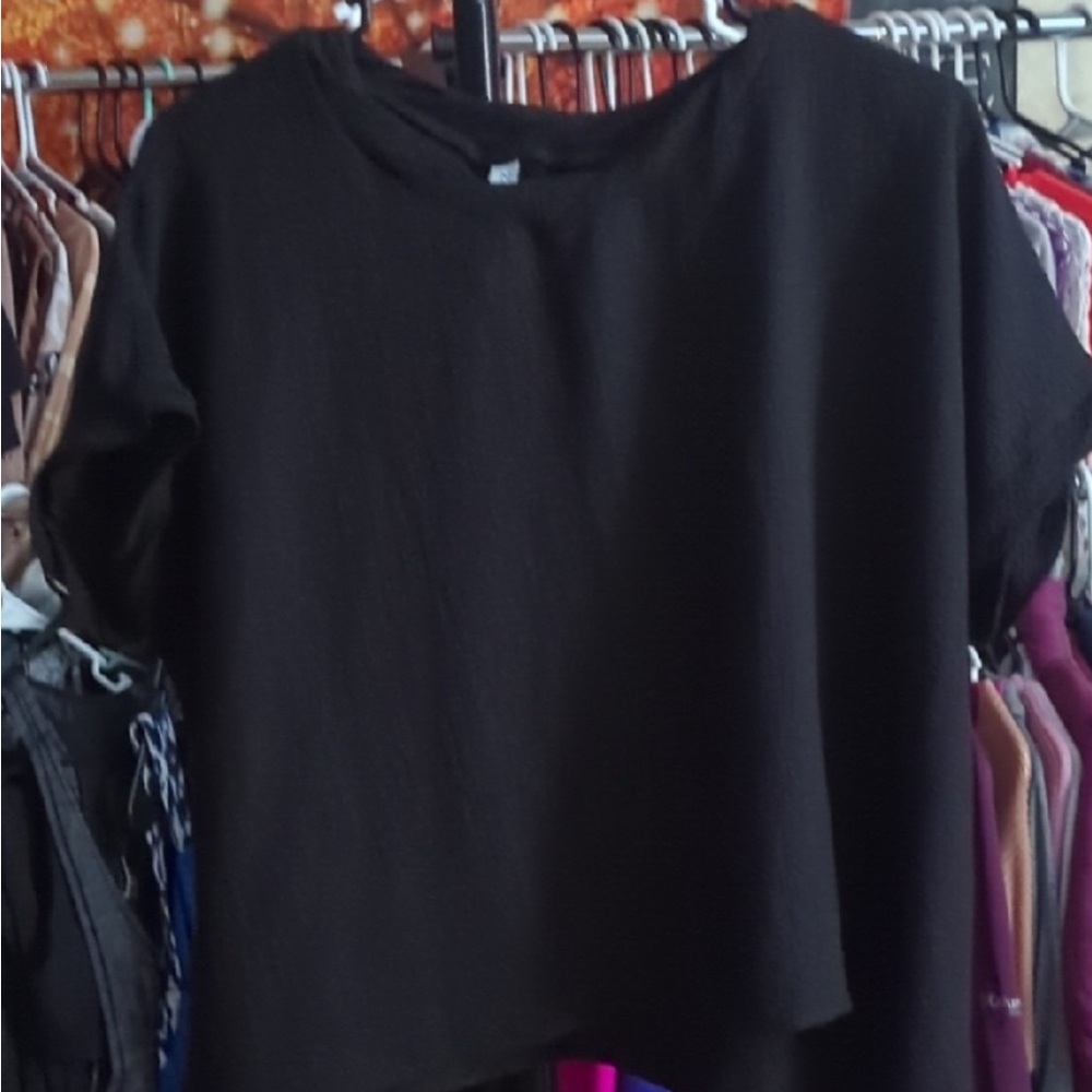 🖤 Zenana Black Short Sleeve Crop Top | Size S 🖤